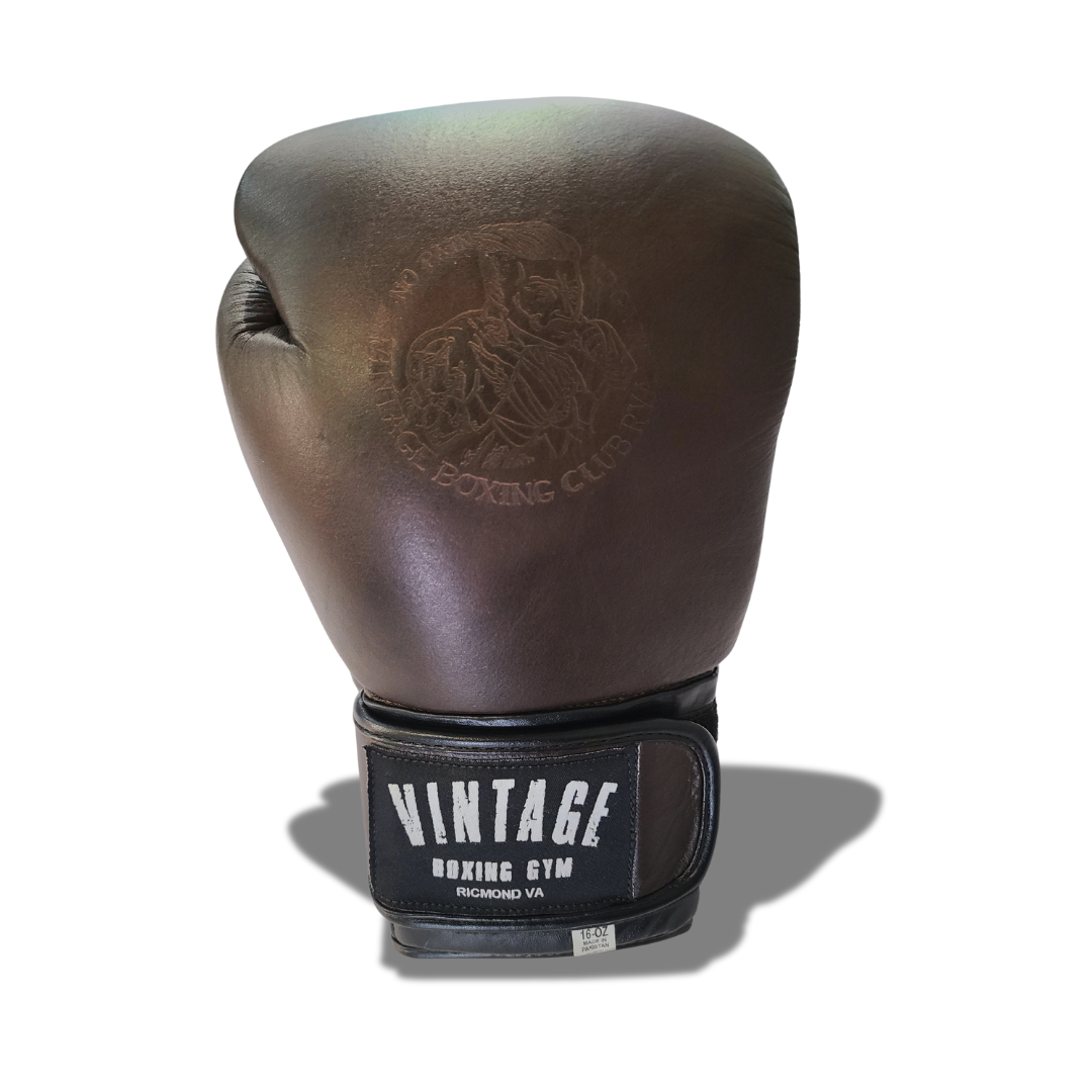 Vintage Custom Leather Boxing Gloves 16oz VG1004 - Vintage Boxing Gear