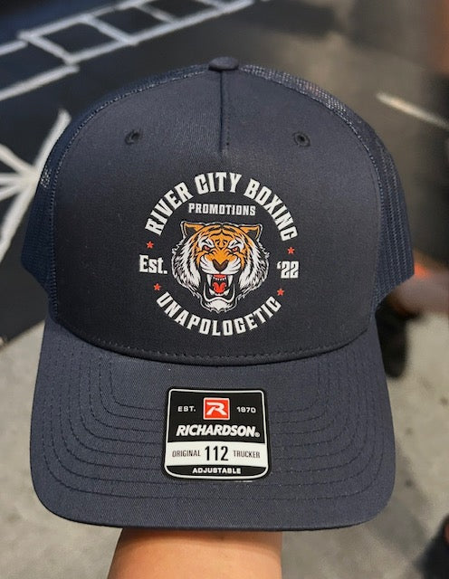 River City Boxing Trucker Hats - Navy Blue