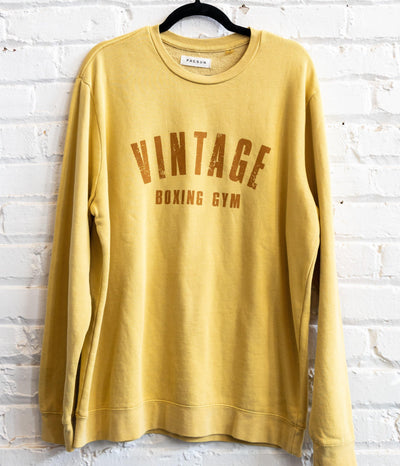 Vintage Boxing Sweatshirt Yellow  Hoodies & Jackets  HJ029 - Vintage Boxing Gear