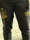 Black Vintage Gold Print Sweatpants - Vintage Boxing Gear