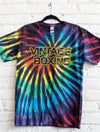 Retro T-shirt Rainbow Tie-Dye - Unisex Vintage Wear - Uni1044 . - Vintage Boxing Gear