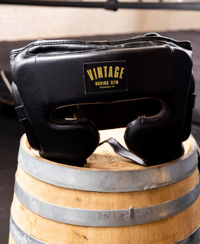 Vintage Custom Leather Headgear VG1023 . - Vintage Boxing Gear